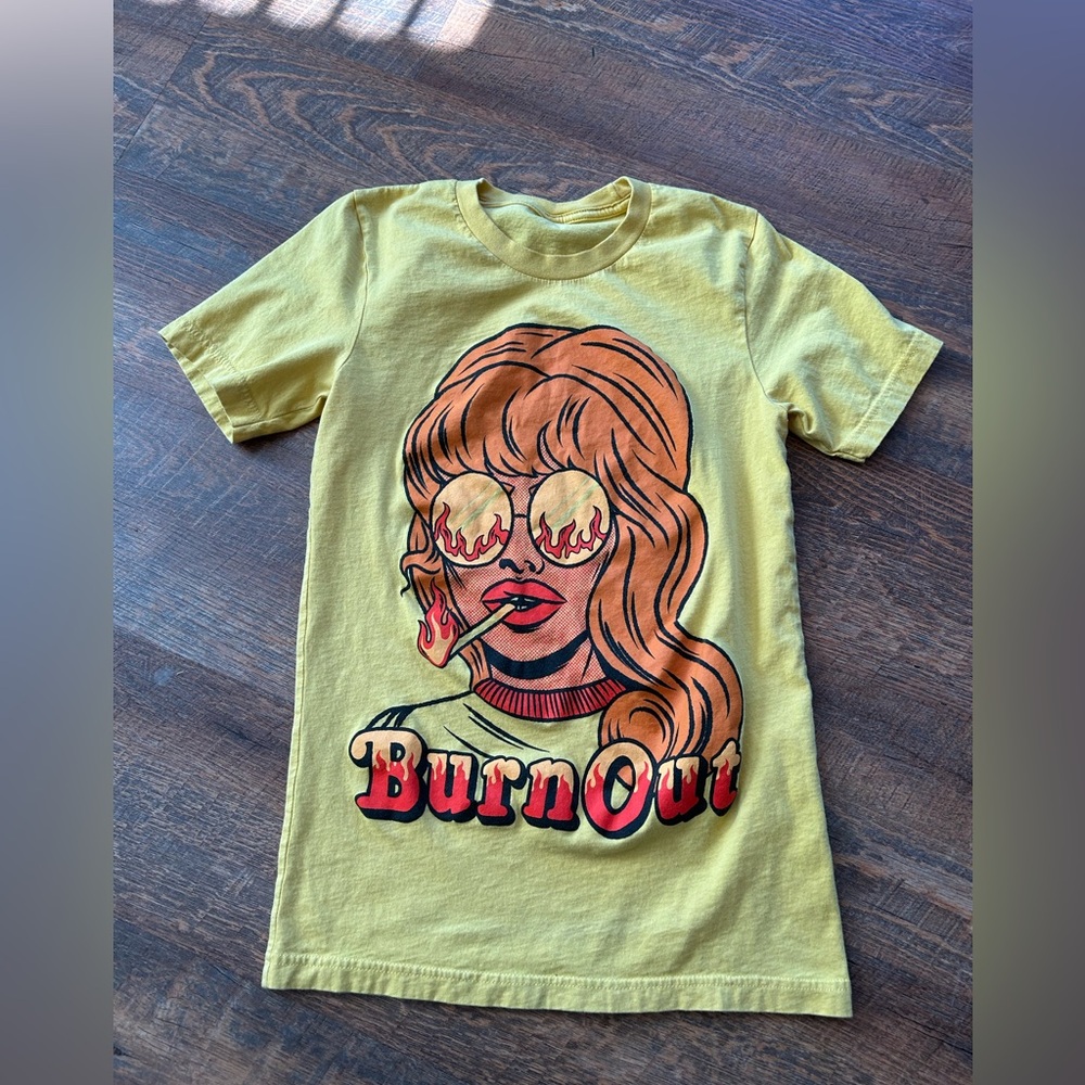 Wicked Clothing BurnOut Graphic Tee - Yellow